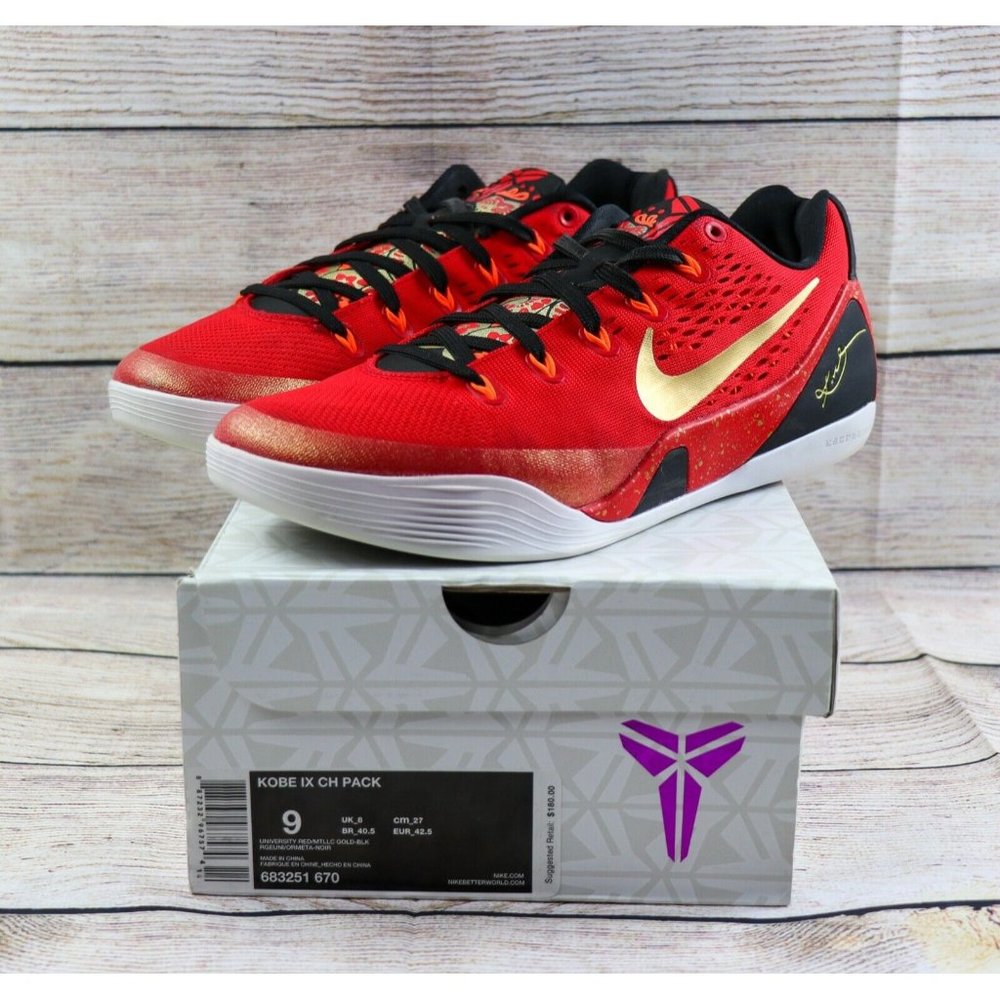 Nike Kobe XI 9 China Pack Red Black Sz 9